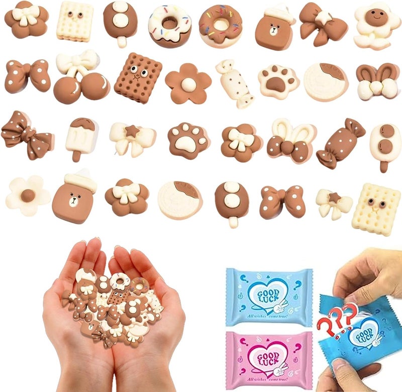 CIYOJA 50PCS Coffee Brown Food Resin Blind Bags: Mini Cute Charms for Crafts, DIY Phone Case Decorations, Scrapbooking & Resin Miniatures - Image 1
